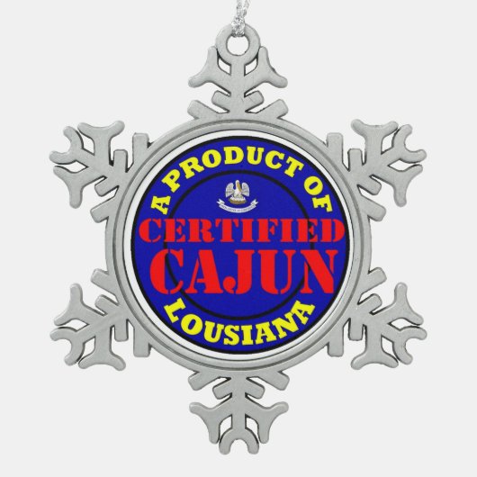 ORNEMENT FLOCON DE NEIGE CAJUN CERTIFIÉ (Devant)
