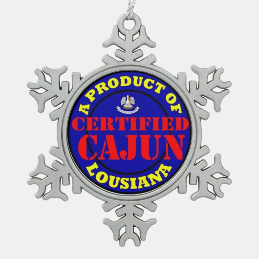 ORNEMENT FLOCON DE NEIGE CAJUN CERTIFIÉ (Devant)