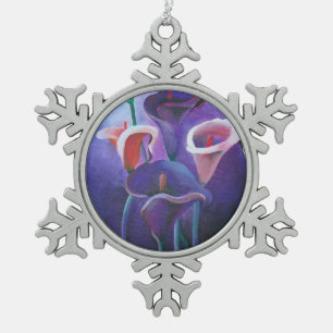 Ornement Flocon De Neige Callas Violet Lilac Et Violet Art
