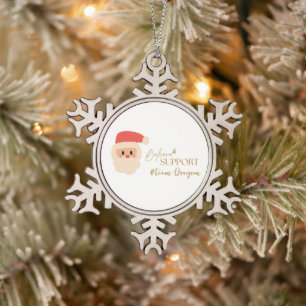 Ornement Flocon De Neige cancer. Personnalité de Noël #nom de l'équipe Orne
