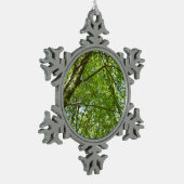 Ornement Flocon De Neige Canopée du printemps Feuille Green Nature Scene (Gauche)