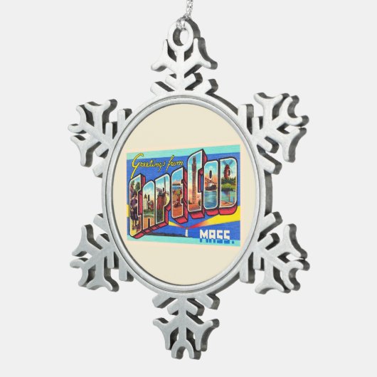 Ornement Flocon De Neige Cape Cod Massachusetts (Vue impression)