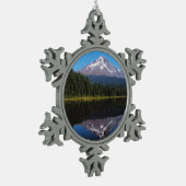 Ornement Flocon De Neige Capot de bâti reflété dans le lac (Gauche)