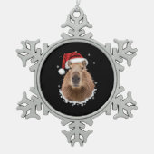Ornement Flocon De Neige Capybara Noël drôle (Devant)