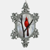 Ornement Flocon De Neige Cardinal Crimson Crest (Gauche)