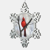 Ornement Flocon De Neige Cardinal Crimson Crest (Vue impression)