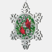 Ornement Flocon De Neige Cardinaux 2 (Vue impression)
