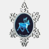 Ornement Flocon De Neige Caribou Bleu (Vue impression)