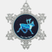 Ornement Flocon De Neige Caribou Bleu (Devant)