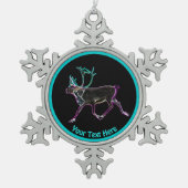 Ornement Flocon De Neige Caribou électrique (Devant)
