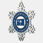 Ornement Flocon De Neige Caroline du Sud de Greenville (Vue impression)