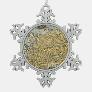 Ornement Flocon De Neige Carte de Nagasaki