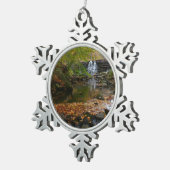 Ornement Flocon De Neige Cascade automnale et Creek Pennsylvania Nature (Vue impression)