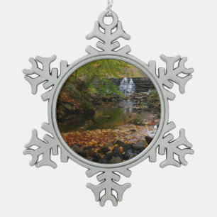 Ornement Flocon De Neige Cascade et ruisseau d'automne en Pennsylvanie Natu