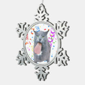 Ornement Flocon De Neige Cat A Te Langue ? (Vue impression)