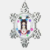 Ornement Flocon De Neige Catberry de Noël (Vue impression)