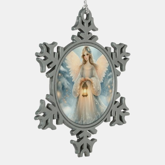 Ornement Flocon De Neige Celestial Winter Angel Lantern of Grace (Gauche)
