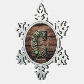 Ornement Flocon De Neige Celtic monogram letter ornament (Vue impression)