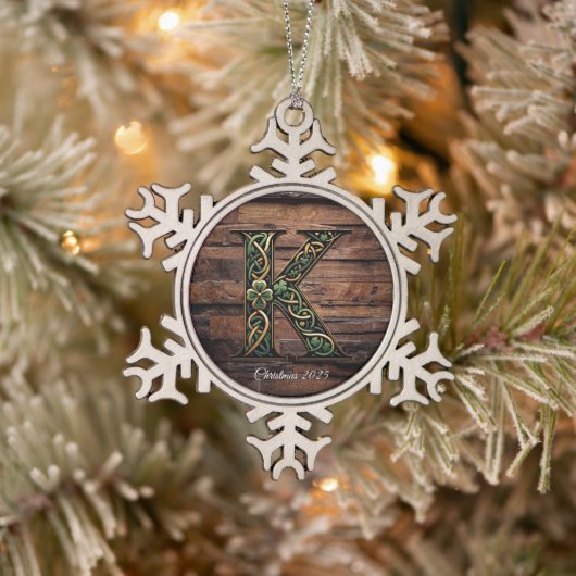 Ornement Flocon De Neige Celtic monogram letter ornament (Arbre)