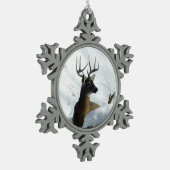 Ornement Flocon De Neige Cerf d'hiver (Gauche)