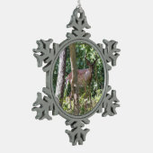 Ornement Flocon De Neige cerfs communs Blanc-coupés la queue (Gauche)