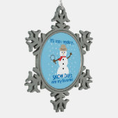 Ornement Flocon De Neige C'est NOw Mystery Detective Snowman Blue (Gauche)