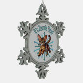Ornement Flocon De Neige C'est Zoomie Time Abyssinian Cat (Gauche)