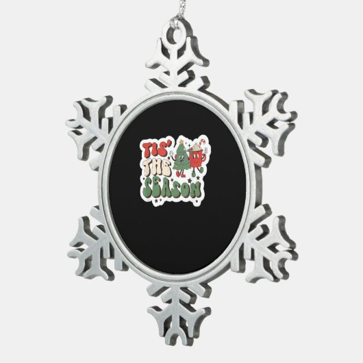 Ornement Flocon De Neige Cette Saison Retro Funny Sloth (Vue impression)