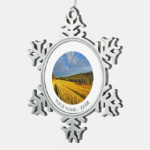 Ornement Flocon De Neige Champ de blé après la récolte 2 (Vue impression)