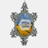 Ornement Flocon De Neige Champ de blé après récolte (Gauche)