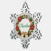 Ornement Flocon De Neige Charles Baby’s First Christmas Snowflake Ornament (Vue impression)