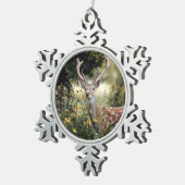 Ornement Flocon De Neige Chasse au cerf de Whitetail Buck (Vue impression)