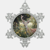 Ornement Flocon De Neige Chasse au cerf de Whitetail Buck (Devant)