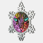 Ornement Flocon De Neige Chat Chaton Conception Artistique (Vue impression)