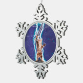 Ornement Flocon De Neige Chat guerrier tonnerre (Vue impression)