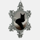 Ornement Flocon De Neige Chat noir (Gauche)