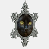 Ornement Flocon De Neige chat noir (Gauche)