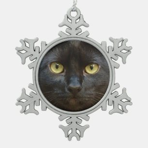 Ornement Flocon De Neige chat noir