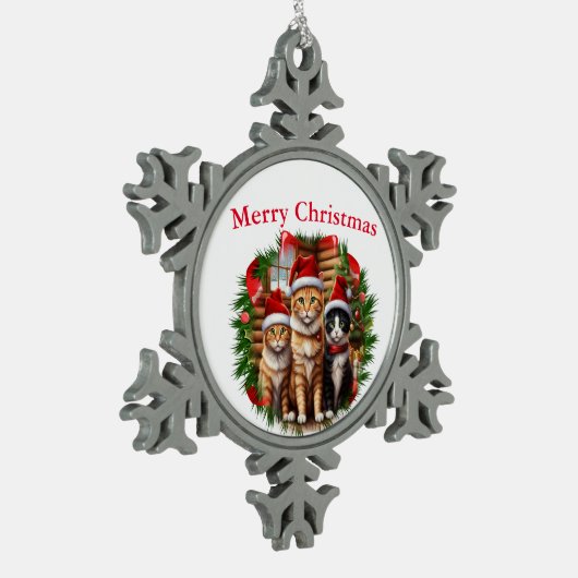 Ornement Flocon De Neige Chats (Gauche)