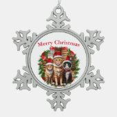 Ornement Flocon De Neige Chats (Devant)