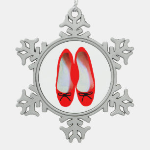 Ornement Flocon De Neige Chaussures rouges
