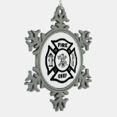 Ornement Flocon De Neige Chef des pompiers (Gauche)