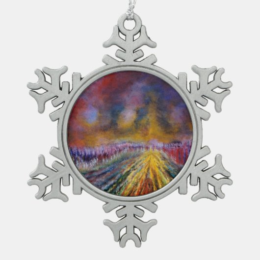 Ornement Flocon De Neige Chemin pourpre (Devant)