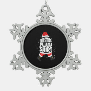 Ornement Flocon De Neige Chemise de Noël I Famille Noël Père Noël