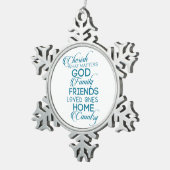 Ornement Flocon De Neige Chercher ce qui compte Turquoise (Vue impression)