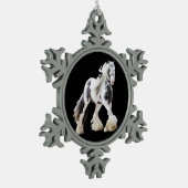 Ornement Flocon De Neige Cheval d'attelage Gypsy Mare Stallion (Gauche)