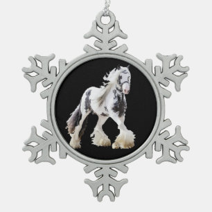 Ornement Flocon De Neige Cheval d'attelage Gypsy Mare Stallion