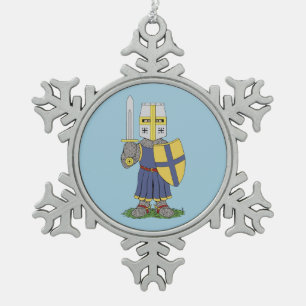 Ornement Flocon De Neige Chevalier médiéval mignon