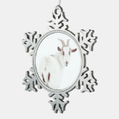 Ornement Flocon De Neige Chèvres de Noël (Vue impression)
