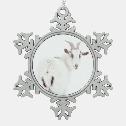 Ornement Flocon De Neige Chèvres de Noël (Devant)
